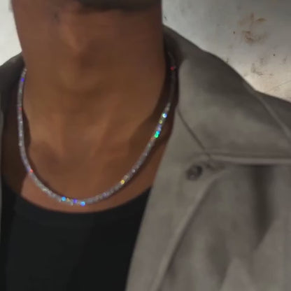 Diamond Tennis Necklace in White Gold- 3mm